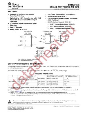 SN74AUC1G08DBVR datasheet  